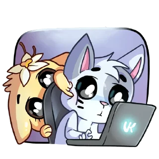 Telegram sticker 💻 @TgSticker Бисквит и Ванилька без надписей