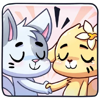 Telegram sticker 🤝 @TgSticker Бисквит и Ванилька без надписей