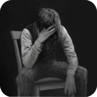 Telegram sticker 🌑 fear°hunger