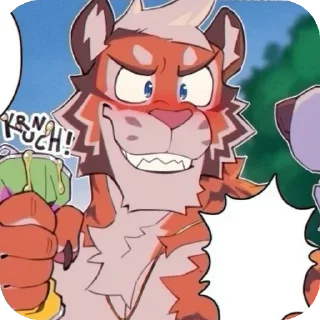 Telegram sticker 😳 I Love Tigers <3