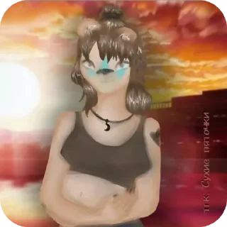 Телеграм стикер 🧸 ебанная аня фазбер🤫 | @foxius0
