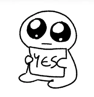 Telegram sticker ✅ autism creature tbh yippie