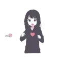 Telegram sticker ❤️ вайфочка @stickersVODJIrus)