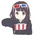 Sticker 🍿 вайфочка @stickersVODJIrus