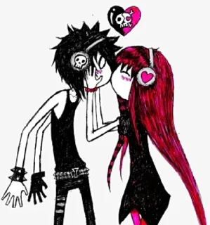 Sticker 😚 Emo/scene :: @fStikBot