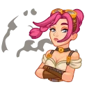 Telegram sticker 😎 Steamy Julia