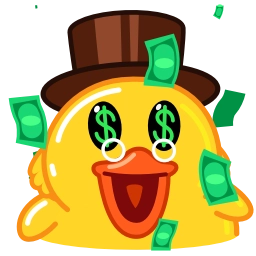 Telegram sticker 🦆 win