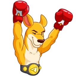 Telegram sticker 🦘 win
