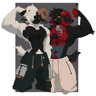 Телеграм стикер 💪 UwU