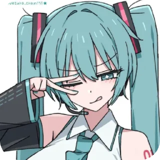 Telegram sticker 👄 ~Lu1s~(Miku🩵)