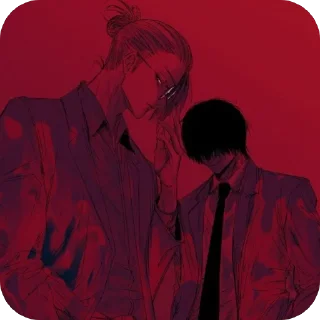 Телеграм стикер 🫥 Nagumo ⎄ Yoichi