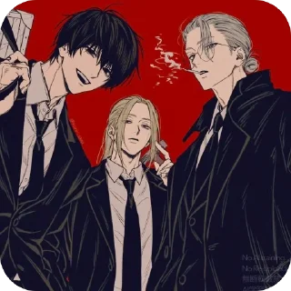 Телеграм стикер 🫥 Nagumo ⎄ Yoichi