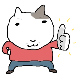 Telegram sticker ⭐ 행복해요 빈티지 고양이 @moe_sticker_bot