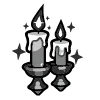 Sticker 🕯 black doodle ♠️ @cute_enot_art