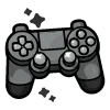Sticker 🎮 black doodle ♠️ @cute_enot_art
