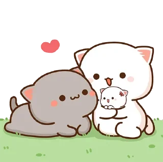 Телеграм стикер 👶 Peach Goma Cats @PeachLovesGoma