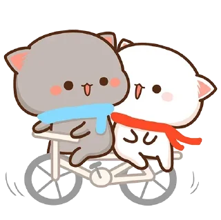 Телеграм стикер 🚲 Peach Goma Cats @PeachLovesGoma