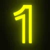 Sticker 🔠 ABC Neon Yellow @emojiwallart