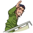 Telegram sticker 🖐 Comrade Che