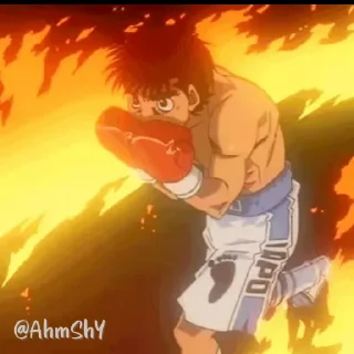 Video sticker 🍶 - ᗷY @ahMshY 𓉮 . Hajime no Ippo