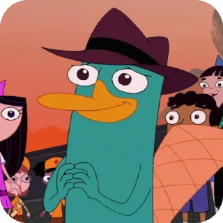 Telegram sticker 🎩 Perry the Platypus @helping5