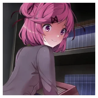 Telegram sticker ☁️ ‧ ♡₊ 🧁⊹ нацуки ₊ ♡.° by @anime_stickerr