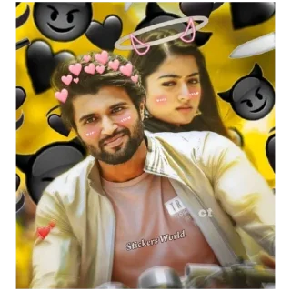 Telegram sticker 😝 @StickersWorld_Offl Crush Stickers