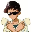 Video sticker 😐 SHINJI WITH A FUCKING CUP