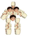 Telegram stiker 😐 SHINJI WITH A FUCKING CUP