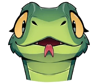 Telegram stiker 🐍 Шипучка без надписей  @stickers_vk