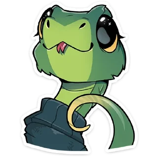Telegram stiker 🐍 Шипучка без надписей  @stickers_vk