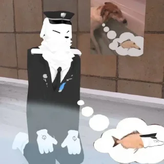 Telegram sticker 🖤 Mau makan apa?