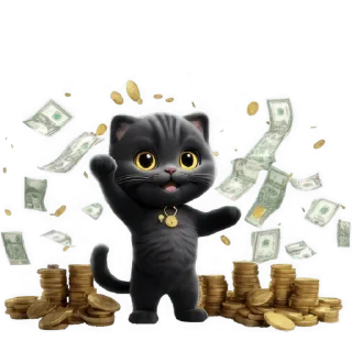 Video sticker 🤑 Черный кот @Nyasticks