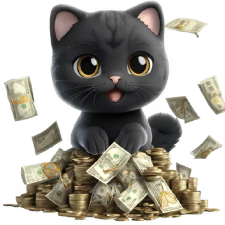 Telegram stiker 💸 Черный кот @Nyasticks