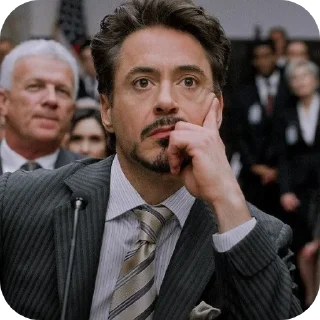 Telegram sticker 👔 Tony stark @VON_zoro