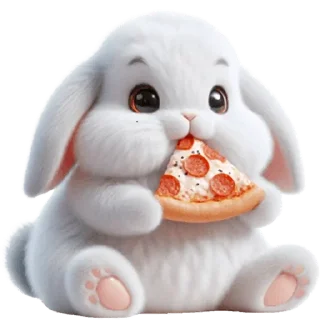 Telegram sticker 🍕 Вислоухая зайка @Nyasticks