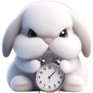 Telegram sticker ⏰ Вислоухая зайка @Nyasticks