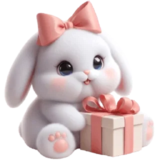 Telegram sticker 🎁 Вислоухая зайка @Nyasticks