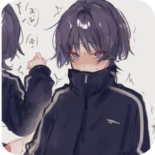 Telegram sticker 💇 Femboy by @anko_uguisu_haha