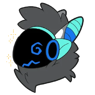 Telegram sticker 😵 Gunjo Protogen @iwazaru_pooltoy_crux