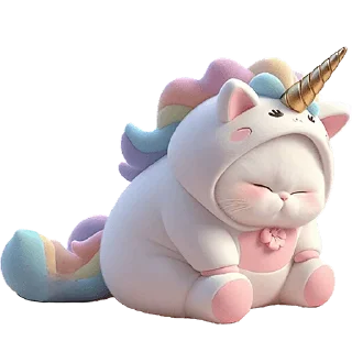 Телеграм стикер 😣 Мяу-единорог @Nyasticks