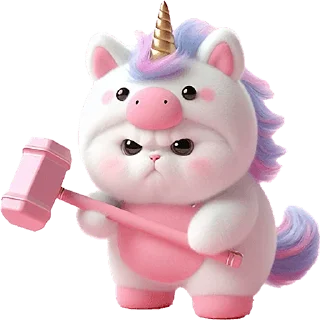 Телеграм стикер 😤 Мяу-единорог @Nyasticks