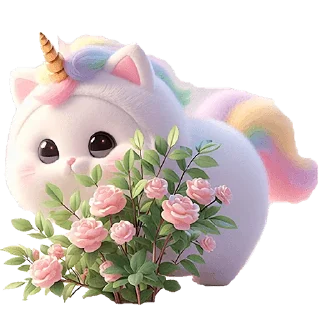 Video sticker 💐 Мяу-единорог @Nyasticks