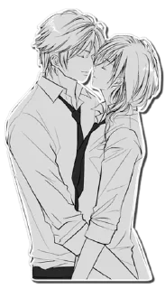 Телеграм стикер ❤ Anime kiss 💋 @medovoe