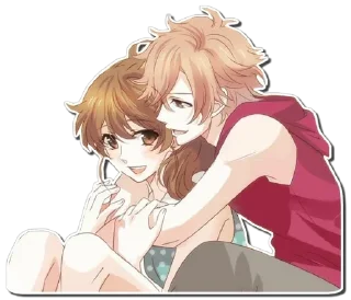 Telegram sticker ❤ Anime kiss 💋 @medovoe