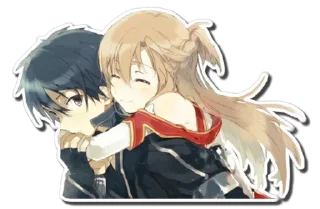 Telegram sticker ❤ Anime kiss 💋 @medovoe