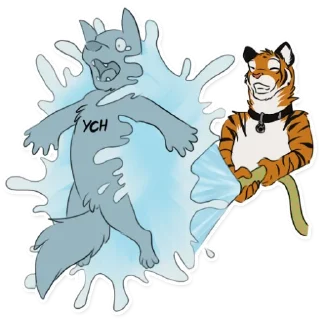 Telegram sticker 🔫 Tisha Tiger