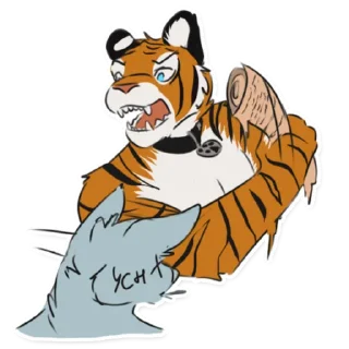 Telegram sticker 👎 Tisha Tiger