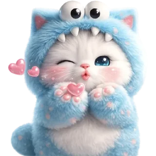 Telegram sticker 😘 Пушистый Монстр @Nyasticks