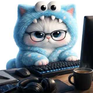 Telegram sticker 🤓 Пушистый Монстр @Nyasticks
